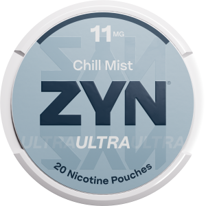 ZYN Ultra Chill Mist 11mg nicotine pouch can