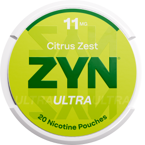 ZYN Ultra Citrus Zest 11mg nicotine pouch can