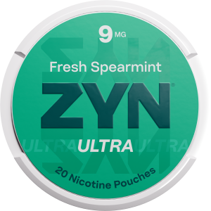 ZYN Ultra Fresh Spearmint 9mg nicotine pouch can