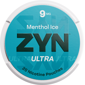 ZYN Ultra Menthol Ice nicotine pouch can