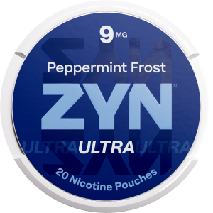 ZYN Ultra Peppermint Frost nicotine pouch can