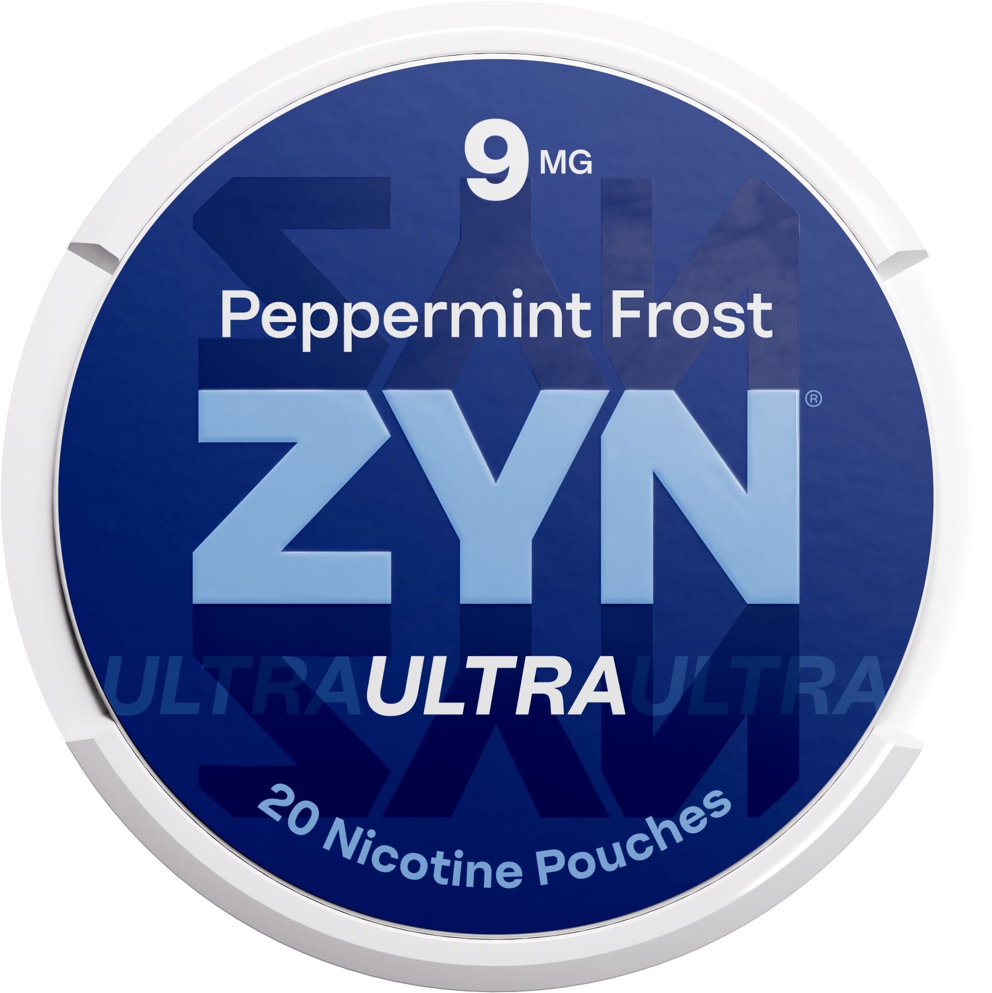 ZYN Ultra Peppermint Frost 9mg nicotine pouch can