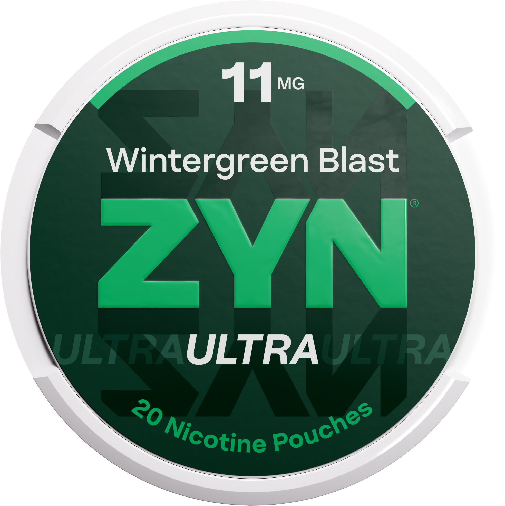 ZYN Ultra Wintergreen Blast 11mg nicotine pouch can