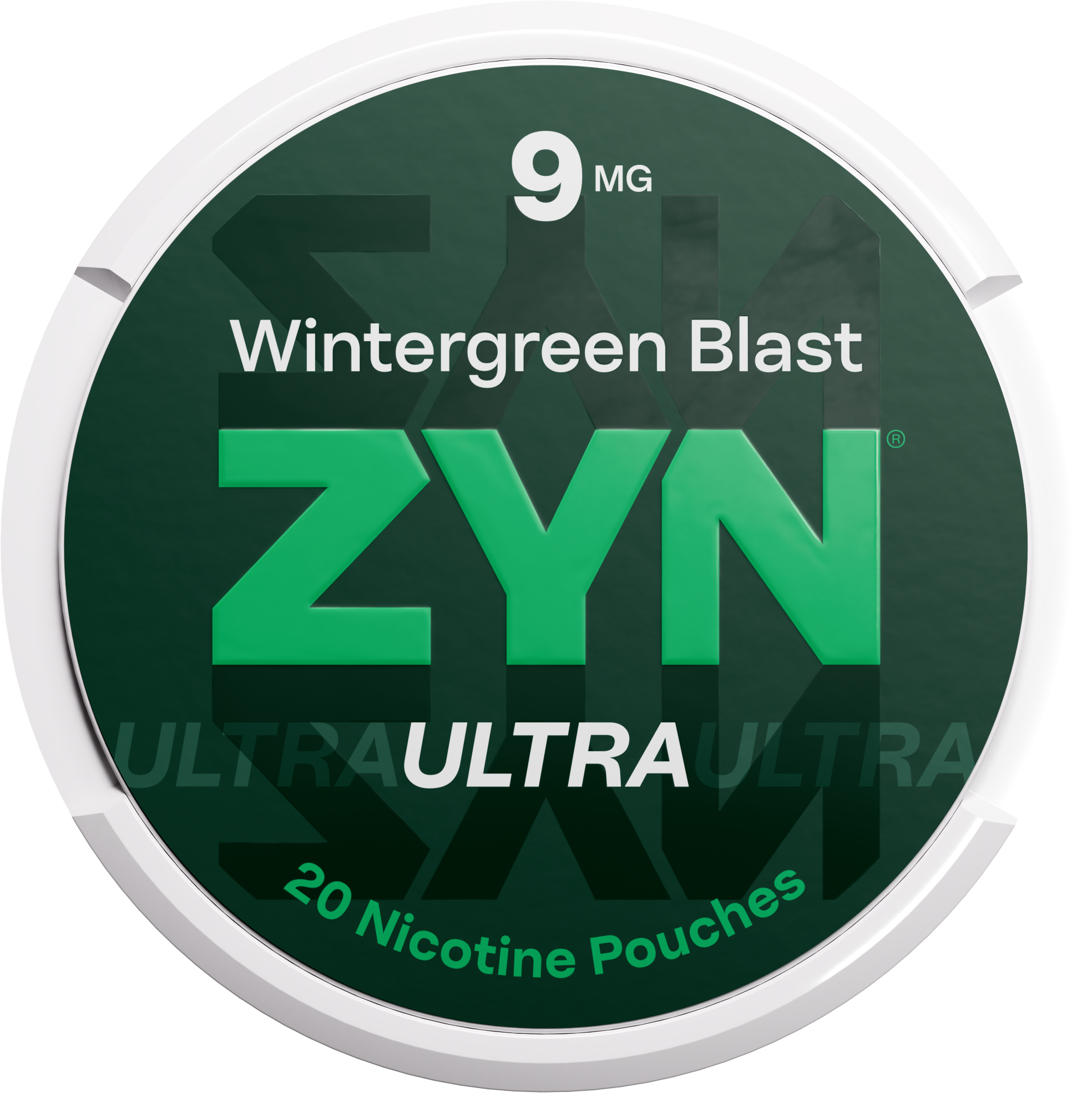 ZYN Ultra Wintergreen Blast 9mg nicotine pouch can